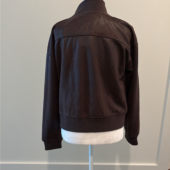 Evereve Dark Brown Bomber Jacket NWOT - Picture 11 of 16